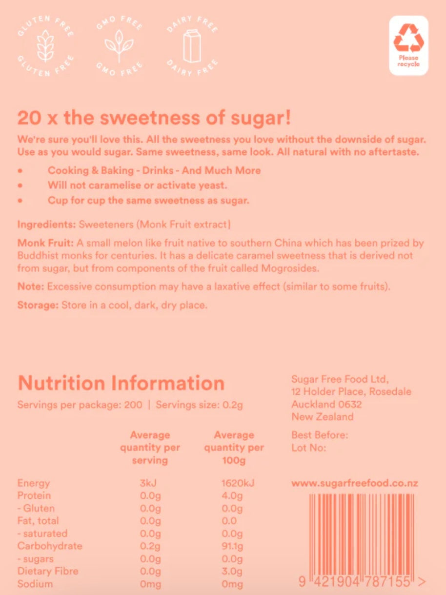 monkfruit pure extract 40g pouch