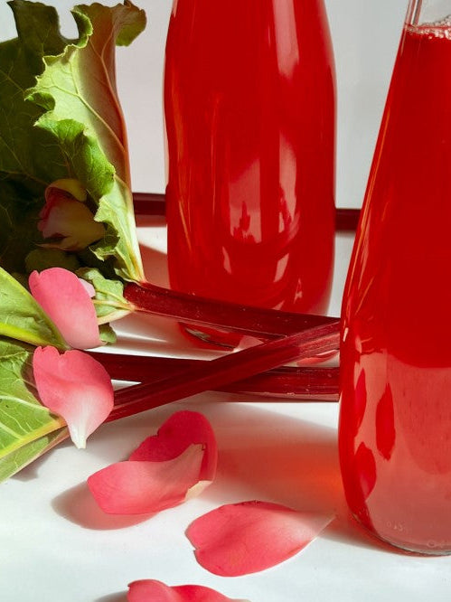 Rhubarb Rose Splash-ingredients image-Glam Food Kapiti