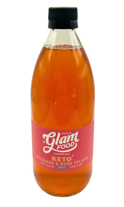 Rhubarb and rose Splash 500ml - Glam Food Kapiti