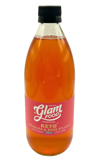Rhubarb and rose Splash 500ml - Glam Food Kapiti