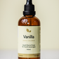 Bottle of Vanilla liquid stevia drops on a white background