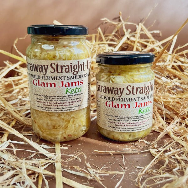 Caraway Straight Up Sauerkraut - Glam Jams Kapiti